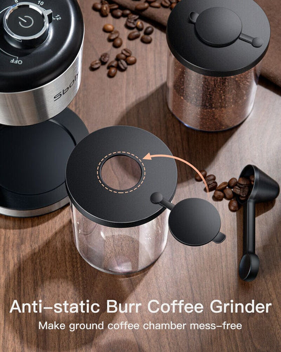 Automatic 35 Settings Conical Burr Coffee Makers Bean Grinder