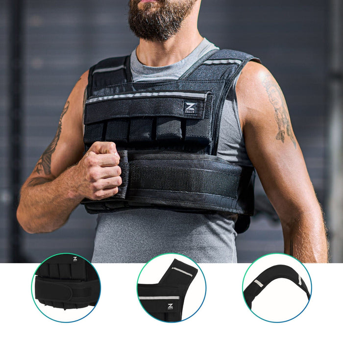 30lb Adjustable Workout Weighted Vest Boxing Fitness