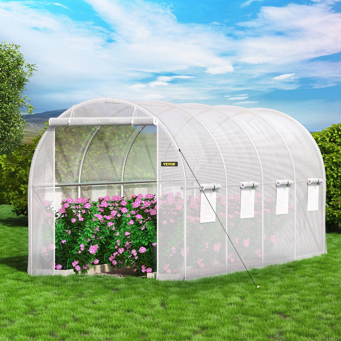 Walk-in Greenhouse 15'x7'x7' Hot Planter House Gardening