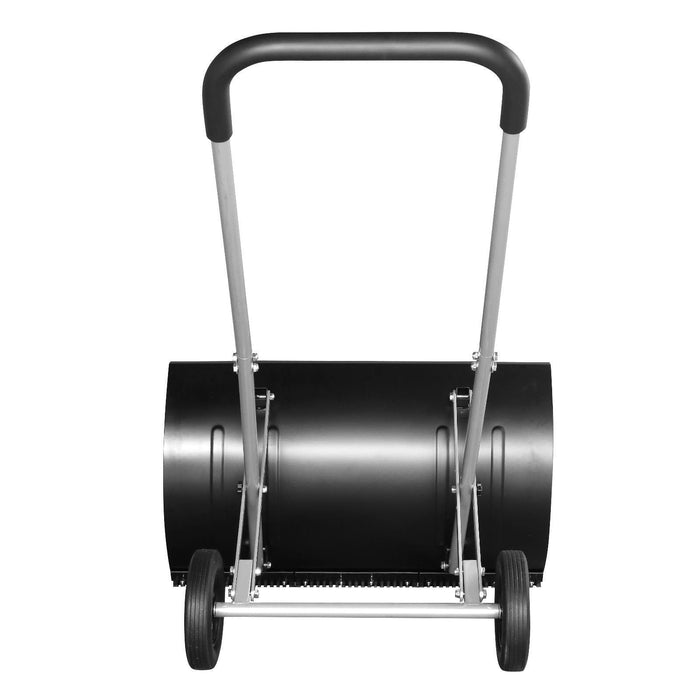 Heavy-Duty Rolling Snow Pusher with 8 in Wheels & Adjustable Handle