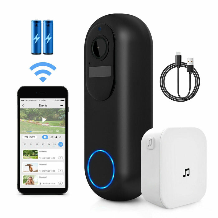 5G WiFi Wireless Video Doorbell HD 1080P Smart Door Bell Ring