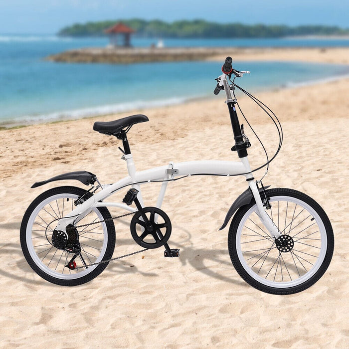 20" Folding Bikes fit Adult, Folding Bike for Adults 7 speed