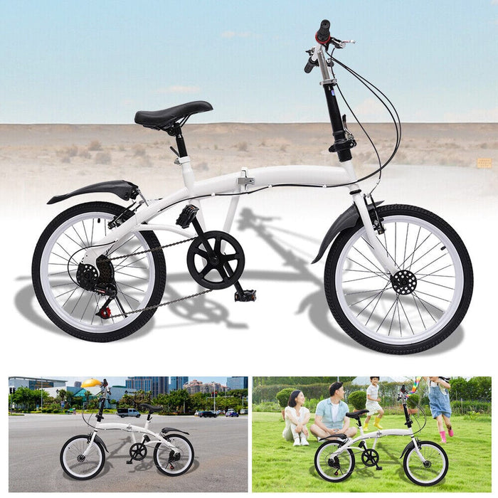 20" Folding Bikes fit Adult, Folding Bike for Adults 7 speed