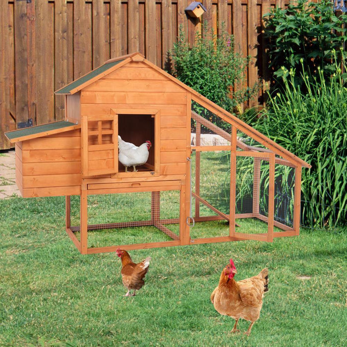 75" Chicken Coop Hen House Poultry Hutch Pet Cage