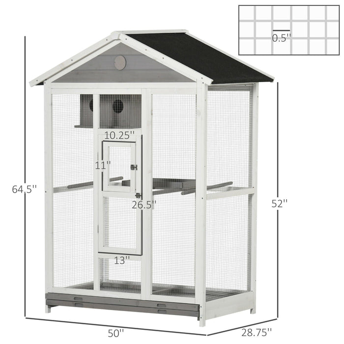 Large Bird Cage with Extra Inches, Beautiful Waterproof Flight Cage