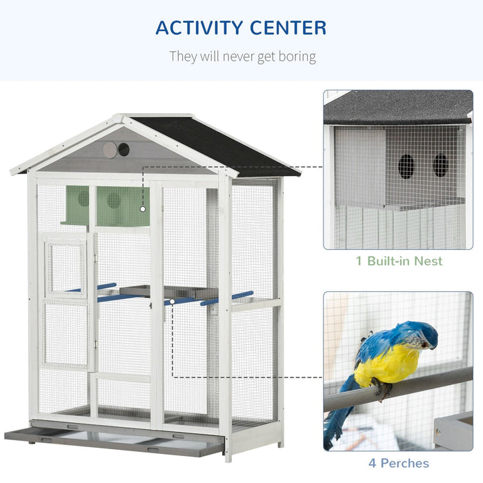 Large Bird Cage with Extra Inches, Beautiful Waterproof Flight Cage