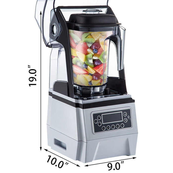 Commercial Smoothie Blender Fruit Juicer Mixer w/Soundproof Cover 1.5L