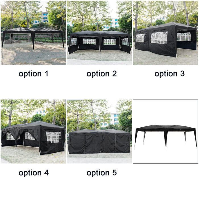 10'x 20' Outdoor EZ POP UP Party Tent Wedding Gazebo Canopy Marquee 6 Walls