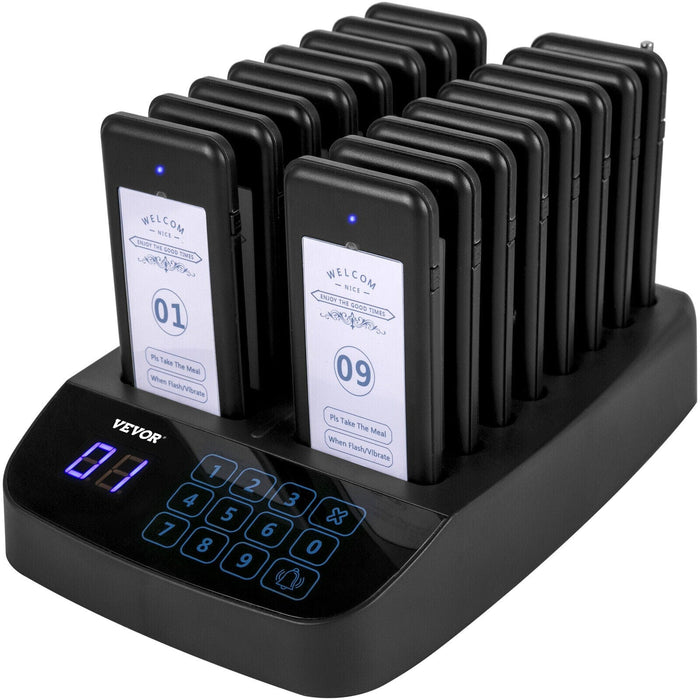 Restaurant Wireless Guest Paging System 16 Beepers Queuing Calling Pagers