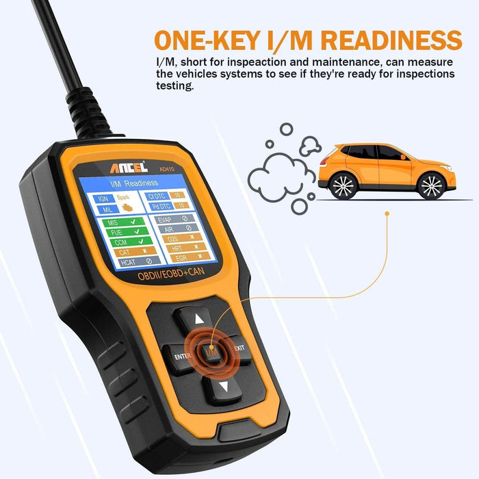 Ancel AD410 Auto OBD2 Code Reader Diagnostic Tool I/M Emission Check Car Scanner