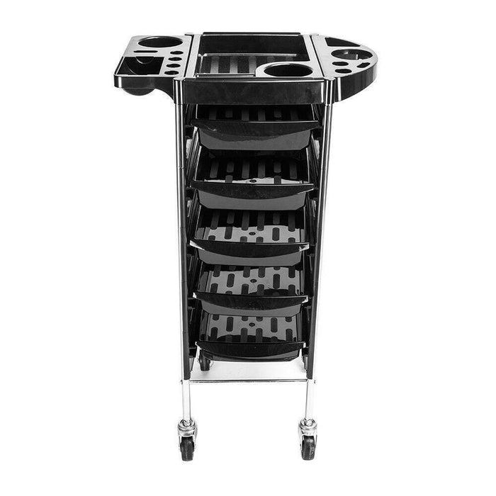 35" Beauty Salon Spa Styling Station Trolley Equipment Rolling Storage Tray Cart
