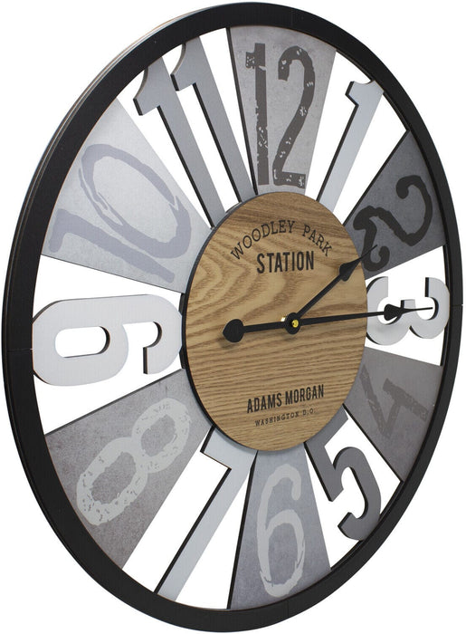 Large 24" Analog Wall Clock for Living Room - Modern Farmhouse Wall Décor