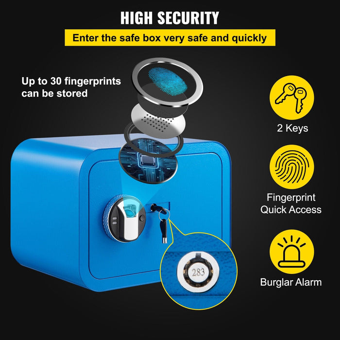 VEVOR Safe Box Lock Biometric 1 Cubic Foot Cash Box Fingerprint Office Jewelry