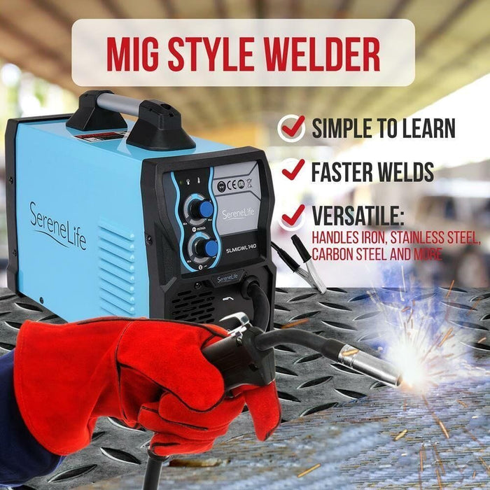 Serenelife Portable Digital MIG Welding Machine - MIG Inverter Welder 110V/220V