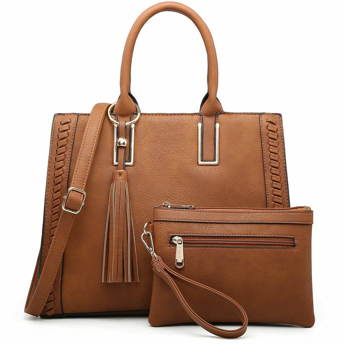 Dasein Women's Fashion Satchel Handbags Purses Travel Shoulder Tote Bag Wallets
