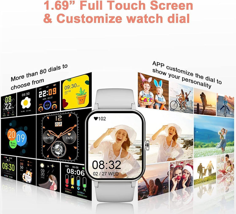 Bluetooth Smart Watch w/Camera Waterproof Phone Mate for Android Samsung iPhone