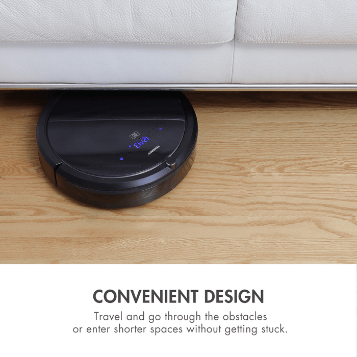 Tenergy Robot Vacuum Cleaner Max Power Suction Self-Charging Floors Thin Carpets