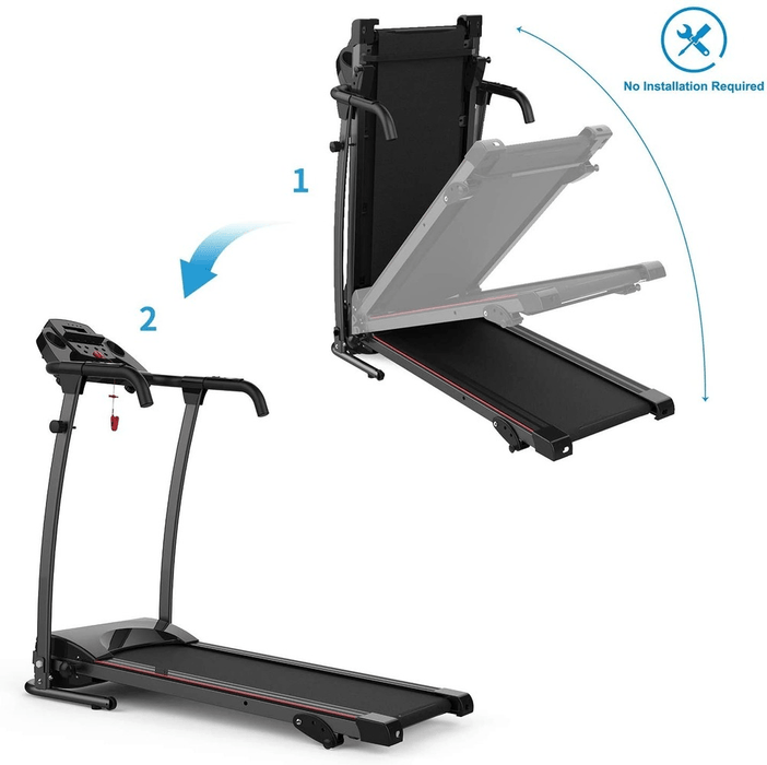 2.0 HP Folding Treadmill with LCD Display Walking Running Machine for Home Gym