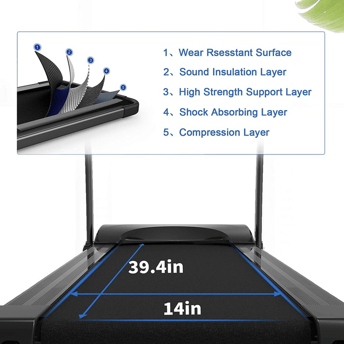 2.0 HP Folding Treadmill with LCD Display Walking Running Machine for Home Gym