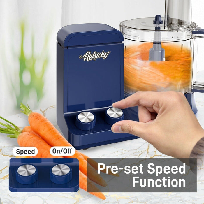 NutriChef Multipurpose & Ultra Quiet Powerful Motor Multifunction Food Processor