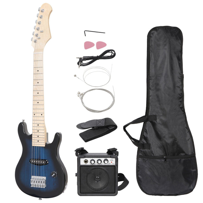 30" Electric Kids Guitar With Amp & Much More Guitar Combo Accessory Kit Blue