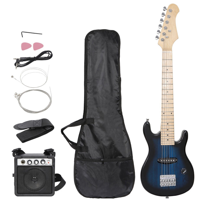 30" Electric Kids Guitar With Amp & Much More Guitar Combo Accessory Kit Blue