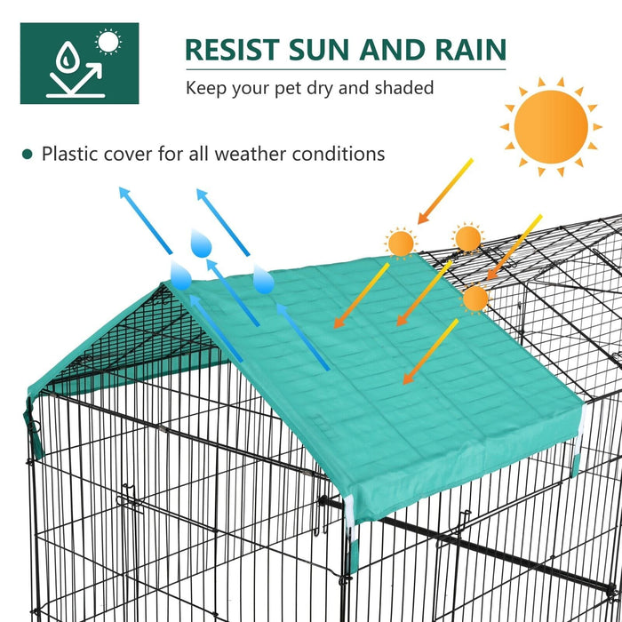 BestPet 87"×41" Large Metal Chicken Coop, Walk-in Poultry Cage Chicken Run