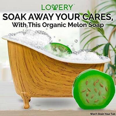 Home Spa Bath Basket Gift Set - Natural Cucumber Melon Kit - Organic Spa Set