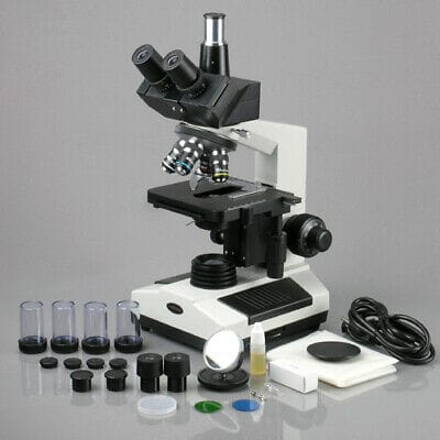 AmScope 40X-2000X Trinocular Compound Microscope w Camera Port Lab or Multi-Use