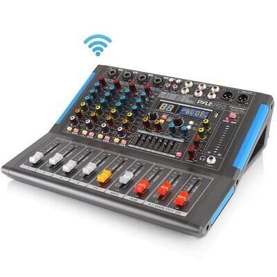 Pyle PMXU46BT Bluetooth 4 Ch. Studio DJ Controller Audio Mixer Console System