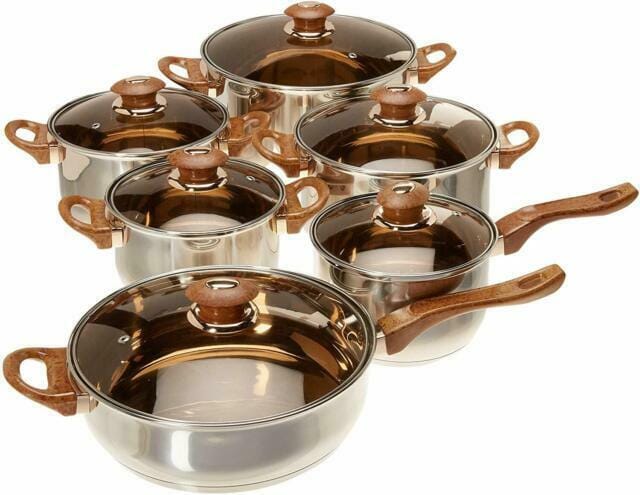 Uniware 3415 Stainless Steel Cookware Set 12 Pieces